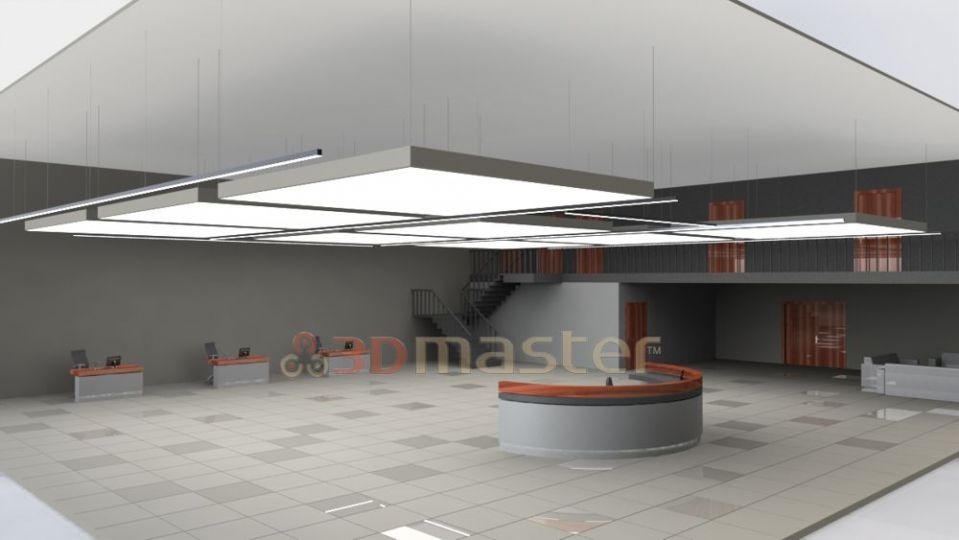 Autosalona apgaismojuma projekts-3DMaster