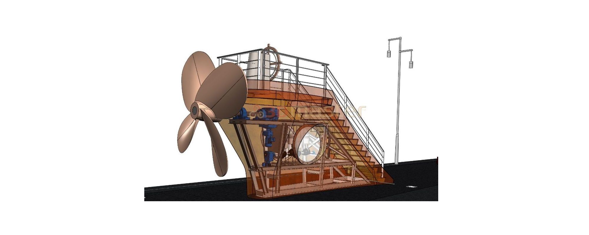 Public object - propeller at observation deck - 3DMaster