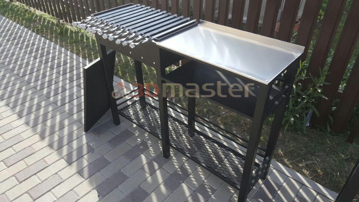 Buy a double barbecue with a shelf-3DMaster